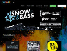 Tablet Screenshot of cosmicticketing.co.nz